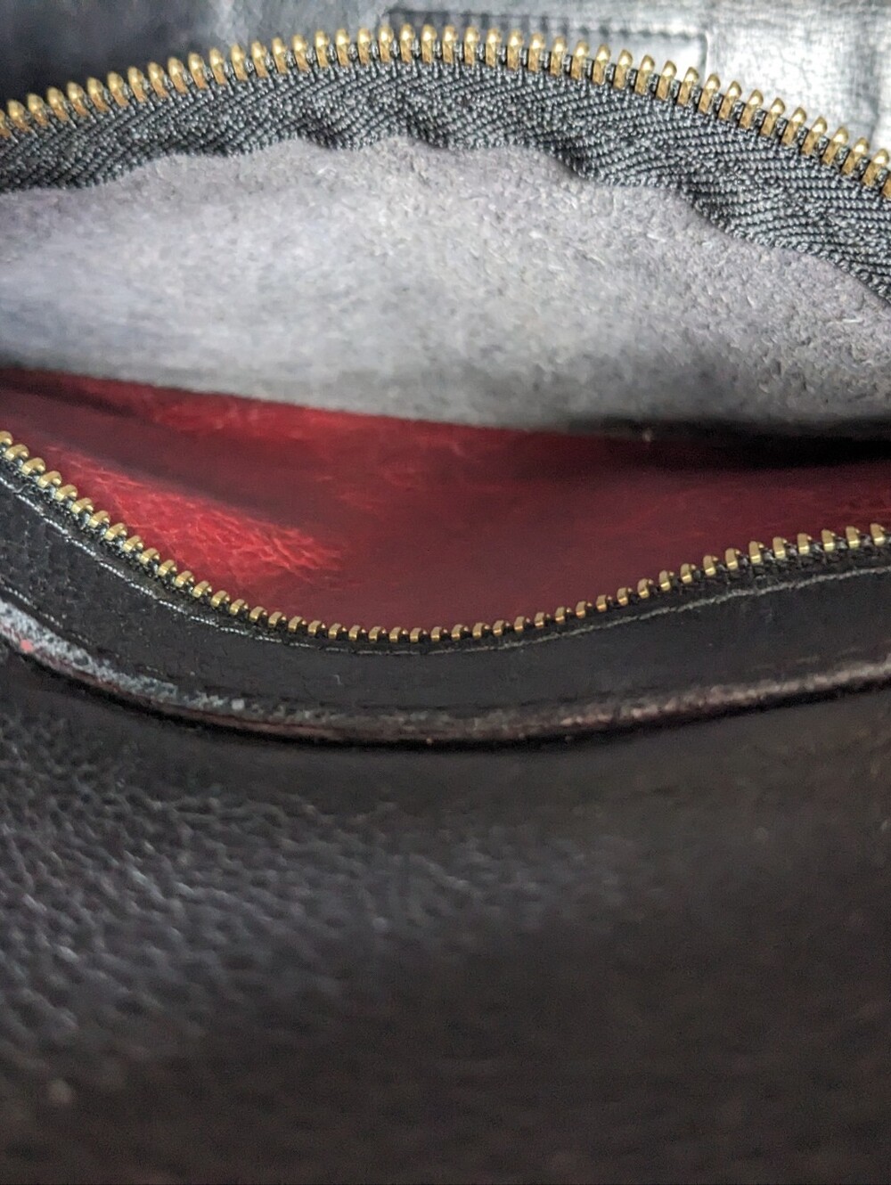 Lotuff Black Satchel Medium Leather Tote w/ Strap Customized JSG See Pictures - Picture 5 of 16